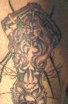 Close-up of shading so far