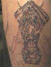 Close-up of the shading