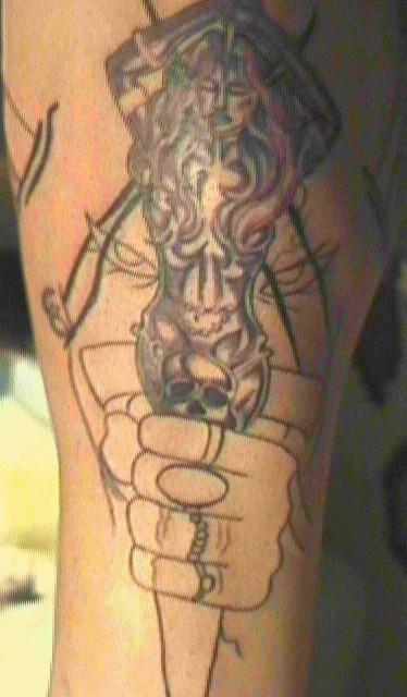 The entire tattoo once all the shading that was done was complete. The entire tattoo once all the shading that was done was complete.